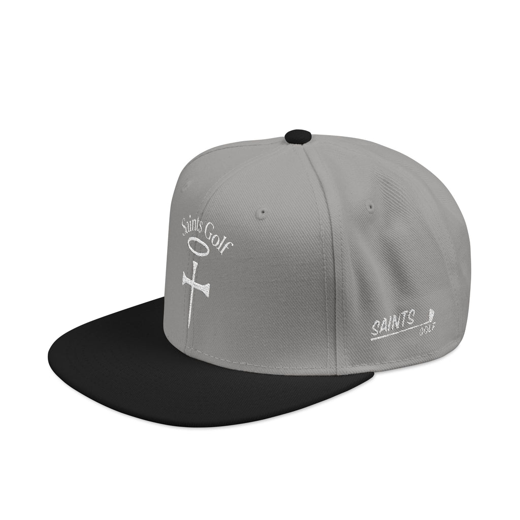 Saints Golf Cross/Halo Embroidered Snapback Hat